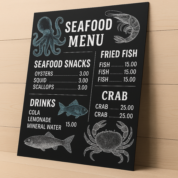 Waterproof Menus